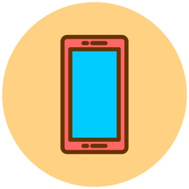 Cep telefonu. Web simgesi basit illüstrasyon