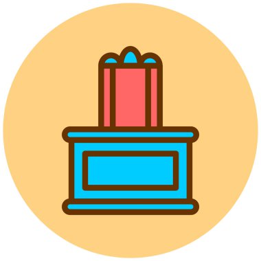 Hediye kutusu. Basit resimleme