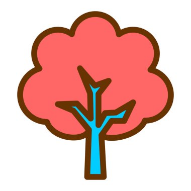 Ağaç. Web simgesi basit illüstrasyon