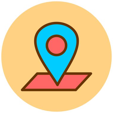 konum. Web simgesi basit illüstrasyon