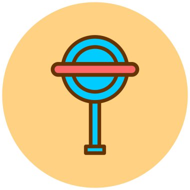 Yiyecek ve içecek çizgisi simgesinin vektör çizimi