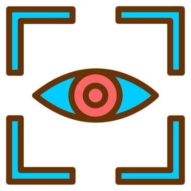 Göz. Web simgesi basit illüstrasyon