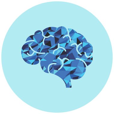 Beyin. Web simgesi basit illüstrasyon