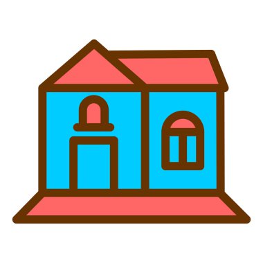 Ev. Web simgesi basit illüstrasyon