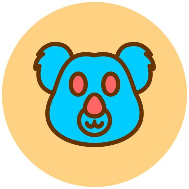 Ayı. Web simgesi basit illüstrasyon