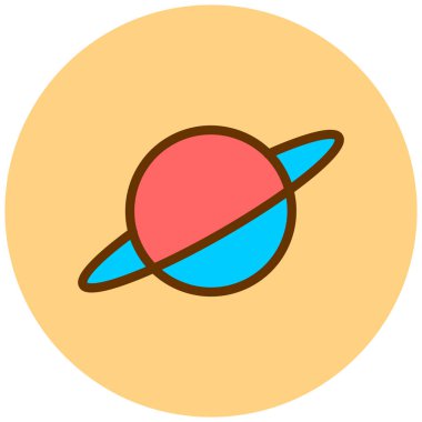 Gezegen. Web simgesi vektör illüstrasyonu