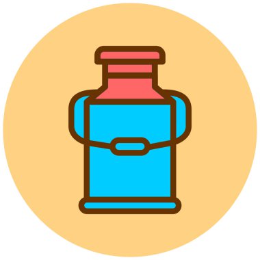 Bir şişe simgesinin vektör illüstrasyonu