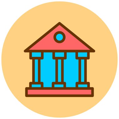 Banka Binası. vektör çizim