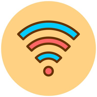 Kablosuz. Web simgesi basit illüstrasyon