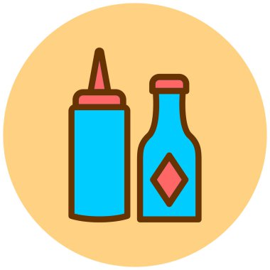 Yemek. Web simgesi basit illüstrasyon