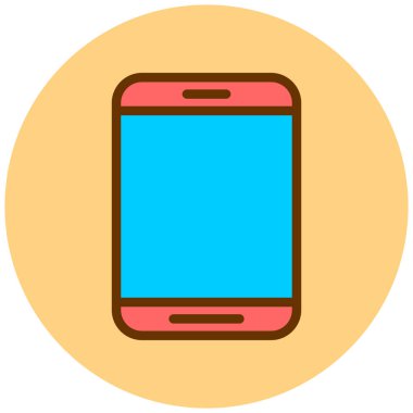 Cep telefonu. Web simgesi basit illüstrasyon