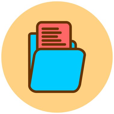 Belge. Web simgesi basit illüstrasyon