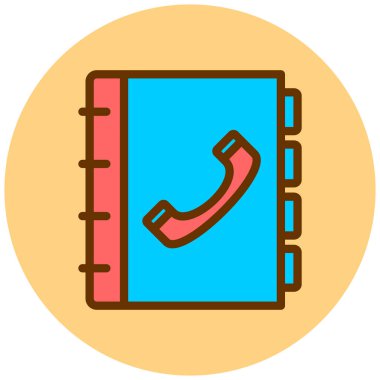 Telefon rehberi vektör illüstrasyonuName