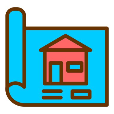 Ev. Web simgesi basit illüstrasyon