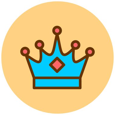 Taç. Web simgesi basit illüstrasyon