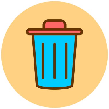 Çöp. Web simgesi basit illüstrasyon