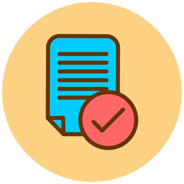 Kontrol listesi. Web simgesi basit illüstrasyon