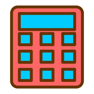 Hesap makinesi. Web simgesi basit illüstrasyon