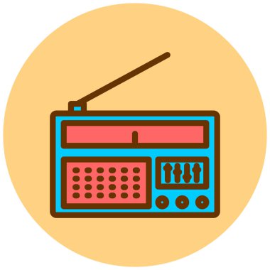 Radyo. Web simgesi basit tasarım