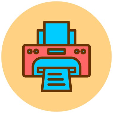 Yazıcı. Web simgesi basit tasarım