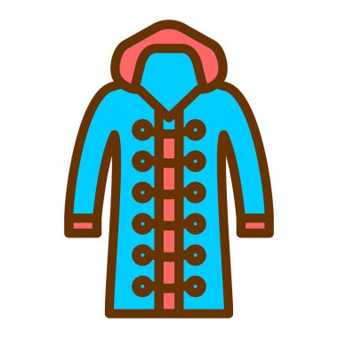 Ceket. Web simgesi basit illüstrasyon