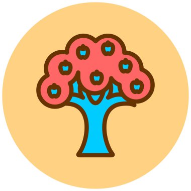 Moda tarzında izole edilmiş meşe ağacı simgesi