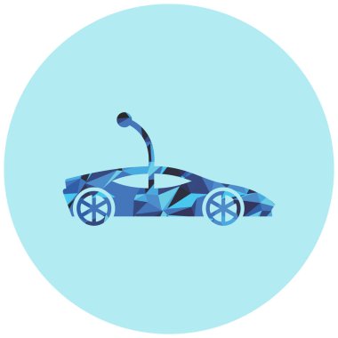 Araba ikonu. Web tasarımı için basit spor araç vektör simgeleri çizimi