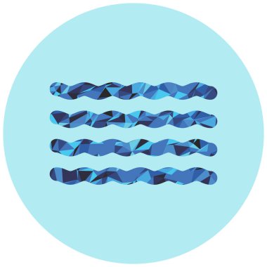 Mavi deniz suyu ikonu beyaz arkaplanda izole edilmiş. vektör illüstrasyonu