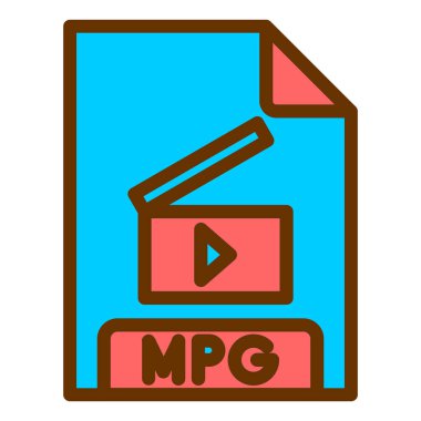 dosya biçimi simgesi, vektör illüstrasyonu