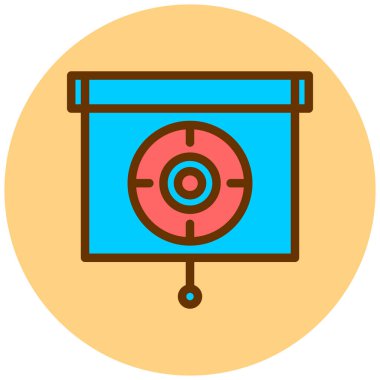 Hedef. Web simgesi basit illüstrasyon