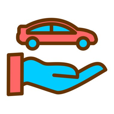 Araba sigortası. Web simgesi