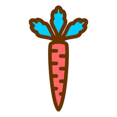 Havuç. Web simgesi basit illüstrasyon