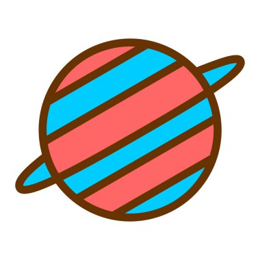 Gezegen. Web simgesi basit illüstrasyon