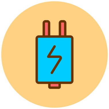 Pil. Web simgesi basit illüstrasyon