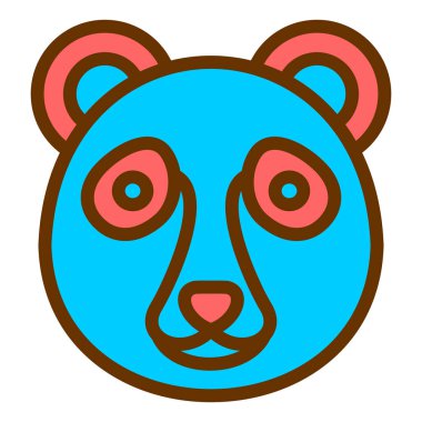 panda. Web simgesi basit illüstrasyon