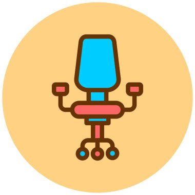 Sandalye. Web simgesi basit illüstrasyon