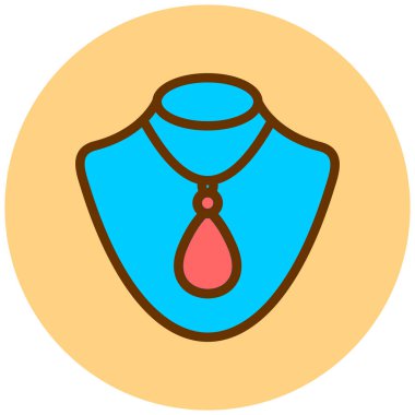 Kolye. Web simgesi basit illüstrasyon