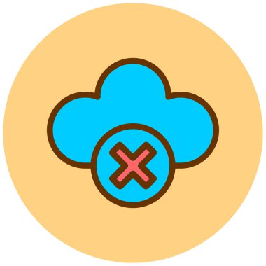 Bulut. Web simgesi basit illüstrasyon