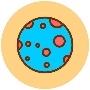 Gıda ve uzay simgesinin vektör illüstrasyonu