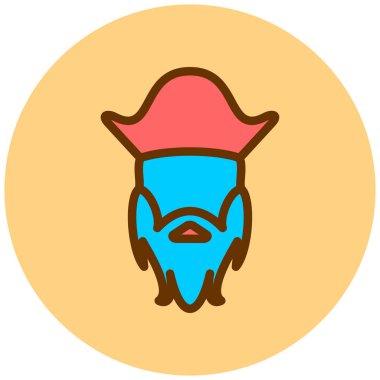 Bir korsan miğferi simgesinin vektör çizimi