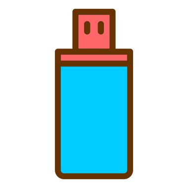 usb flash disk vektör illüstrasyonu
