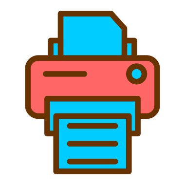 Yazıcı. Web simgesi basit illüstrasyon