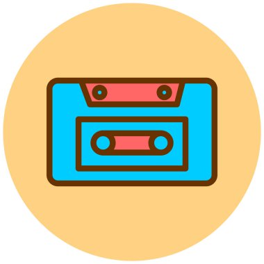 Kaset web simge vektör çizim 