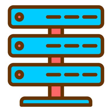 veritabanı. Web simgesi basit illüstrasyon