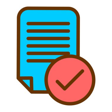 belge simgesi vektör illüstrasyonu