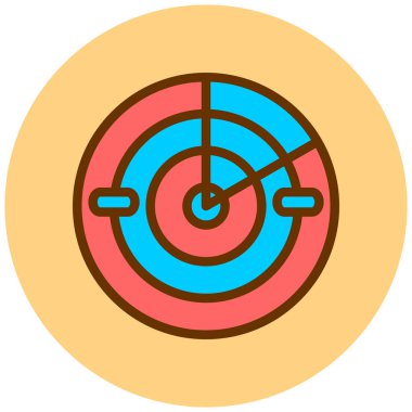 Hedef. Web simgesi basit illüstrasyon