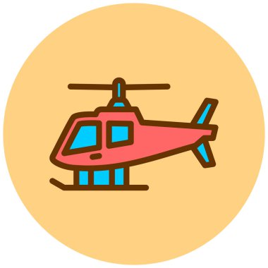 Helikopter. Web simgesi basit illüstrasyon