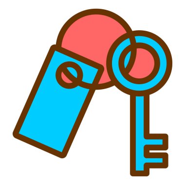 anahtar vektör renk simgesi