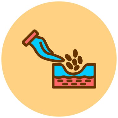 Bir kova simgesinin vektör illüstrasyonu