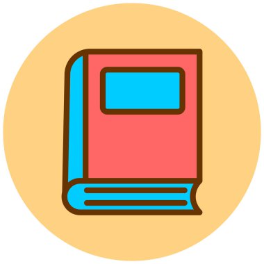 Kitap. Web simgesi basit illüstrasyon